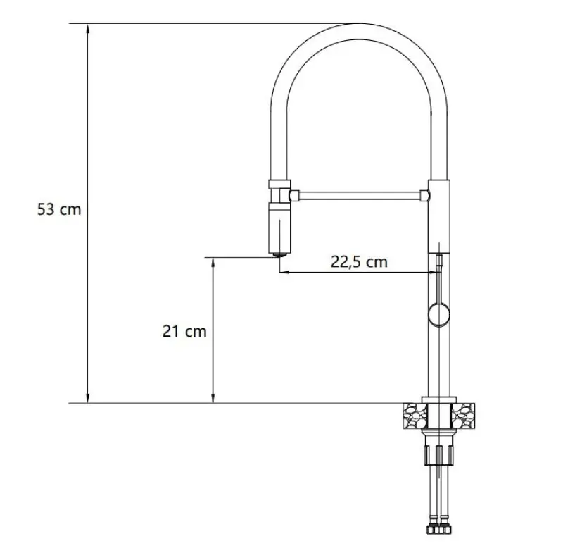 Quadri Brighton mitigeur de cuisine noir mat avec bec flexible noir 1208956103