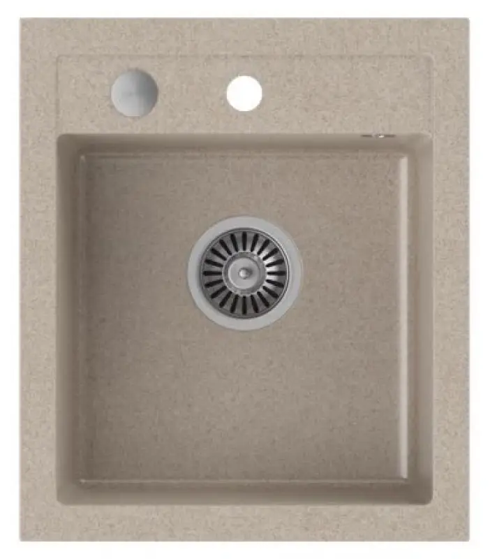 Quadri London granite sable beige évier 43x50 cm avec trou pour robinet 1208956319