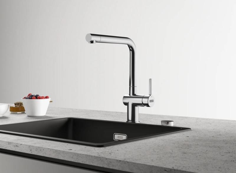 Franke Active L Mitigeur de cuisine Chromé avec douchette et bec pivotant 115.0653.298