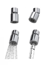 Quadri aérateur rotatif réglable en inox avec articulation à rotule, orientable, filetage femelle M22 1208956468