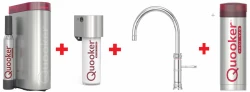 Quooker Classic Fusion Round Chrome PRO3 & CUBE Eau chaude, froide, bouillante, filtrée, froide, gazeuse 3CFRCHR+CUBE