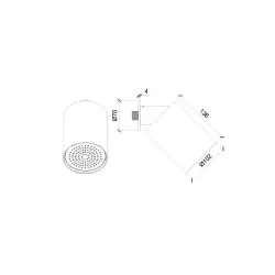 SB Round Beam tête de douche 10cm chromé 1208956696