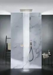 SB Square 316 Velvet Temptation douche pluie encastrée avec chromothérapie LED et cascade blanc mat 1208956743