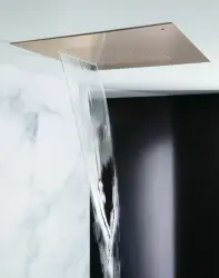 SB Square 316 Tentación Velvet Douche de pluie et pomme de douche cascade encastrée en cuivre PVD brossé 1208956751
