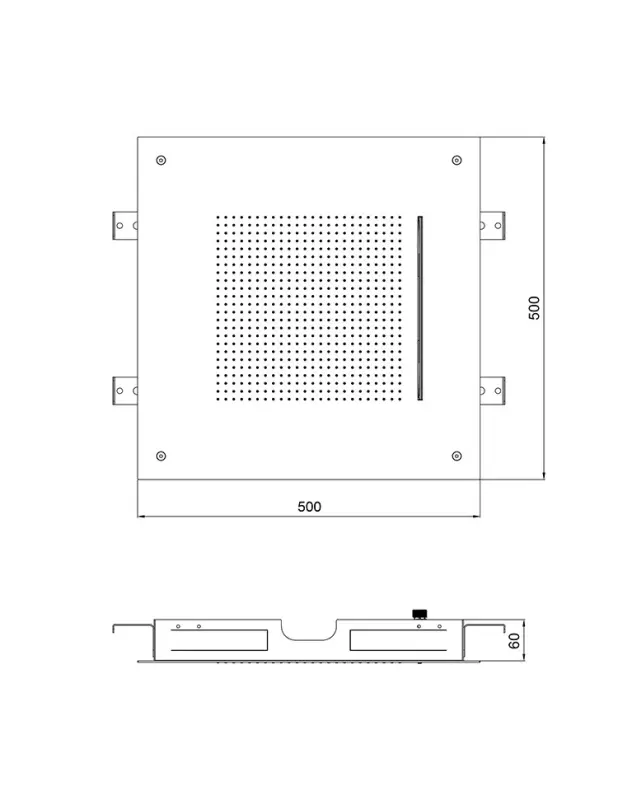 SB Square 316 Velvet Temptation douche pluie encastrée avec cascade en laiton PVD brossé 1208956752