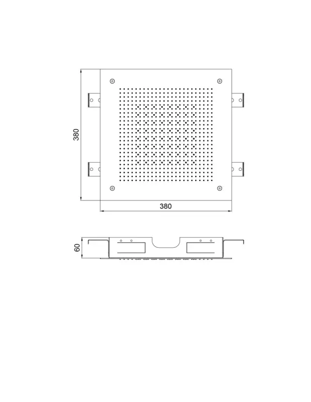 SB Square 316 Velvet Temptation Douche de pluie Tête de douche à double jet encastrée dans l'inox 1208956762