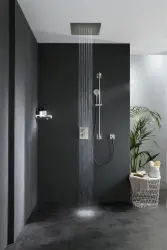 SB Square 316 Velvet Temptation Douche effet pluie double flux encastrée PVD gun metal brossé 1208956768