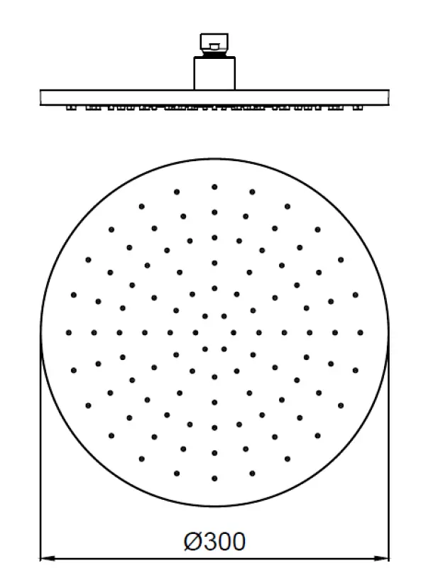 SB Set de douche encastrable rond en inox brossé 1208956785