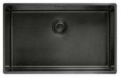 Franke Mythos Masterpiece BXM 210.68 grand évier en gun metal PVD anthracite 685x410mm pour montage sous plan, à fleur de plan ou en surface 127.0674.440