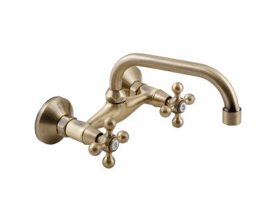 AquaTrimo Vivaldi Robinet mural de cuisine classique dessus bec bronze 21VV7066BN