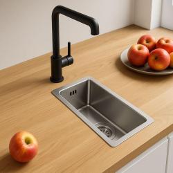 Ausmann Oder petit évier en inox 16x30cm montage sous plan, à fleur de plan ou en surface 1208957115