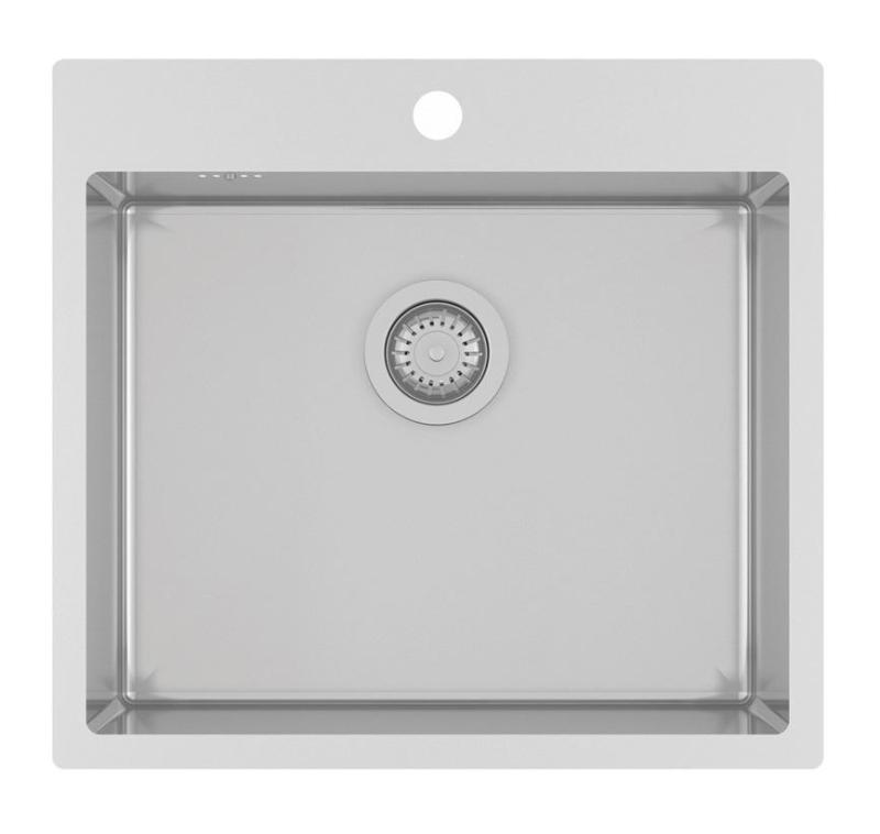 Ausmann Oder Bleu évier en inox 55x50cm pour montage  en surface  ou à fleur de plan de travail avec surface pour robinet 1208957118