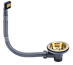 Ausmann Mosel kit de vidage d'évier en inox avec trop-plein en inox 1208957146