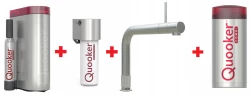Quooker Front RVS COMBI & CUBE Eau chaude, froide, bouillante, filtrée, froide, gazeuse 22FRONTRVS+CUBE