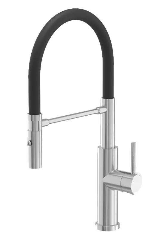Quadri Chester mélangeur de cuisine avec bec flexible et douchette avec 2 types de jets en inox 1208957226