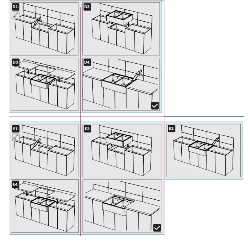 GraniteMy Farmhouse Évier double rustique en granit 80x63 cm blanc intermédiaire et sous plan 1208957290