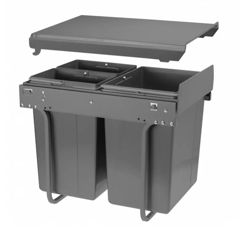 Garbi Sorter S-40-3 système de tri des déchets encastrable avec 3 bacs à déchets 1 x 20 et 2 x 10 litres 1208957365
