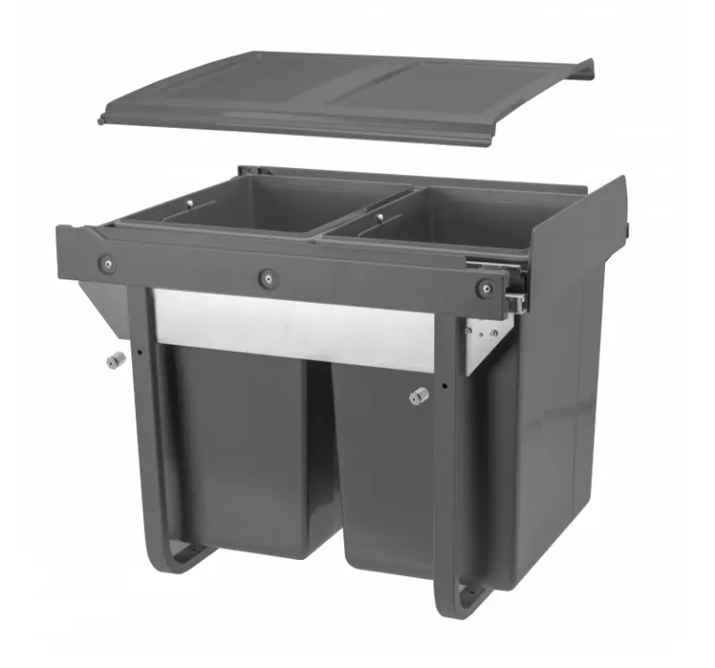 Garbi Sorter S-45-2 système de tri de déchets encastrable avec 2 bacs à déchets de 20 litres 1208957367