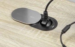 Indux Slide prise de cuisine à encastrer dans le plan de travail avec USB et prise de courant couleur inox 1208957391