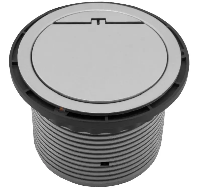 Indux Cover Prise encastrable de terre argentée dans le plan de travail avec 2 prises usb 1208957397