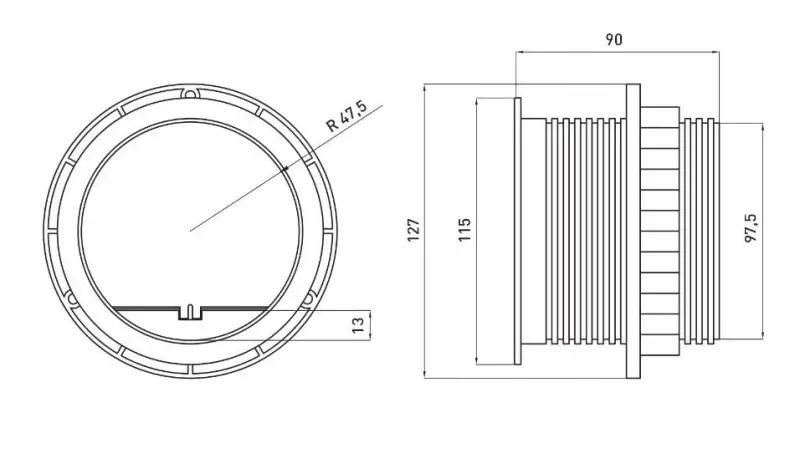 Indux Cover prise de courant encastrable argentée pour plan de travail avec mise à la terre type E et 2 prises usb 1208957399