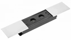 Indux Slide max prise de courant à encastrer dans le plan de travail avec USB-A, HDMI, RJ45 et USB-C couleur blanc mat 1208957429