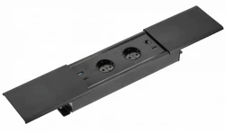 Indux Slide max bloc multiprise encastré dans le plan de travail avec USB-A, HDMI, RJ45 et USB-C couleur noir mat 1208957430