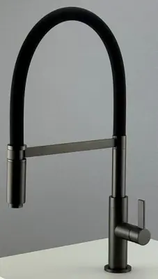 Robinet de cuisine Ausmann Lavea en bronze à canon PVD graphite avec bec pivotant et flexible 1208957437