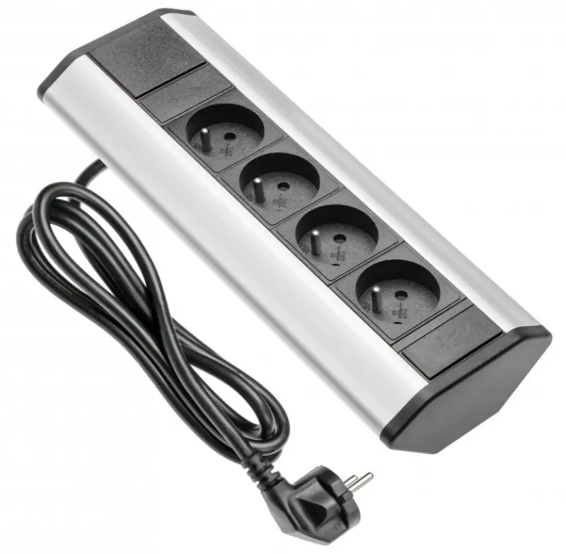 Indux Bloc multiprises d'angle pour cuisine avec 4 prises, mise à la terre type E, 1208957443