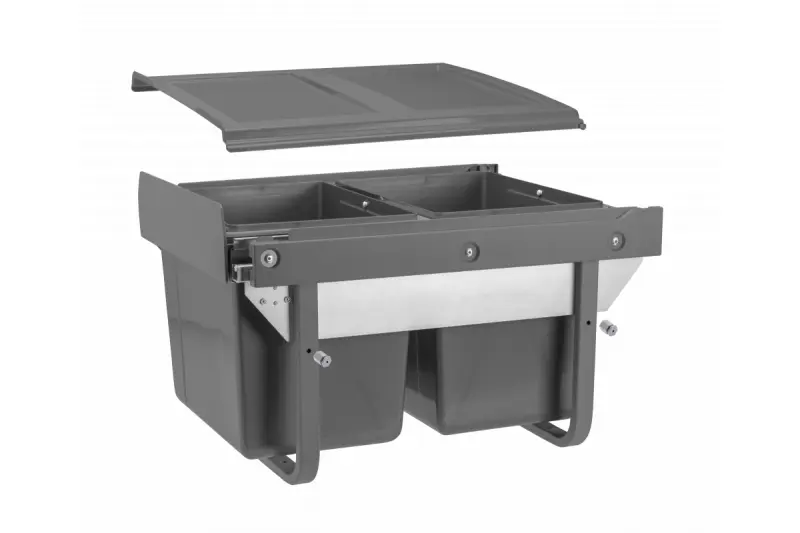 Garbi Sorter S-45-2-15 poubelle de cuisine encastrable avec 2 bacs de 15 litres extra bas 1208957444