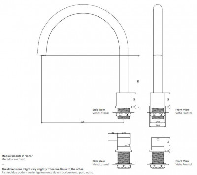 Waterevolution Flow Mélangeur de cuisine 2 trous laiton T151LE