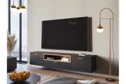 Décor Abies lampadaire laiton doré avec base en marbre noir 7573