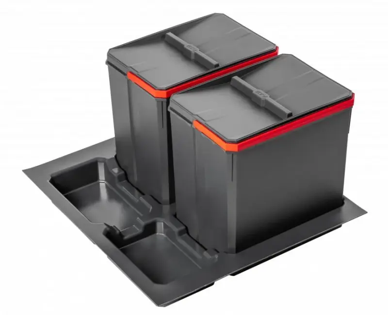 Garbi Basket B-60-2 système de tri des déchets pour tiroir 60cm incl. support et 2 bacs à déchets 1208957474