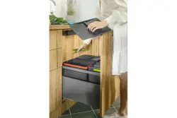 Garbi Basket B-80-4-G système de tri des déchets pour tiroir 80cm incl. support et 4 bacs à déchets de 15 litres 1208957478