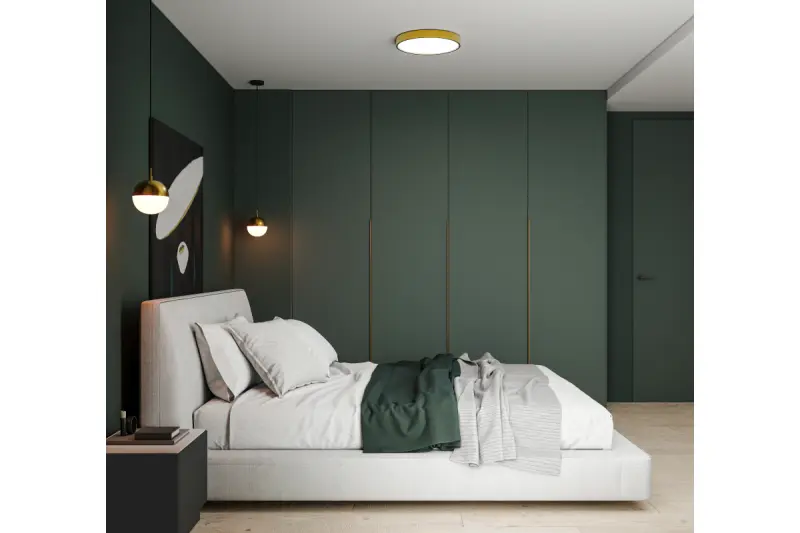 Décor Abies lampe à suspension en laiton doré d'une rosace de plafond en métal ronde 3558