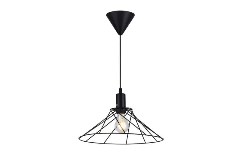 Decor Tilia Lampe à suspension décorative moderne en fil de fer noir 7849