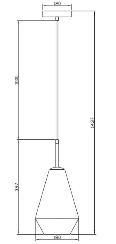Decor Lime Lampe moderne à suspension de couleur ambre, hauteur 397 mm 7900