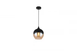 Decor Lender Lampe moderne à suspension en métal et verre largeur 200 mm 8389