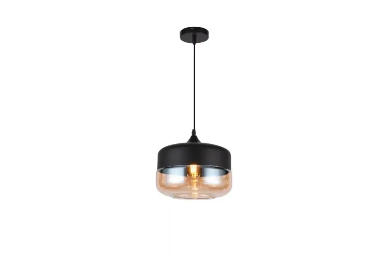 Decor Lender Lampe à suspension moderne en métal et verre largeur 250 mm 8433