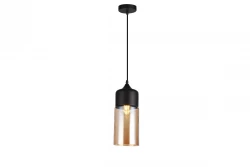 Decor Lender Lampe à suspension moderne en métal et verre largeur 130 mm 9300
