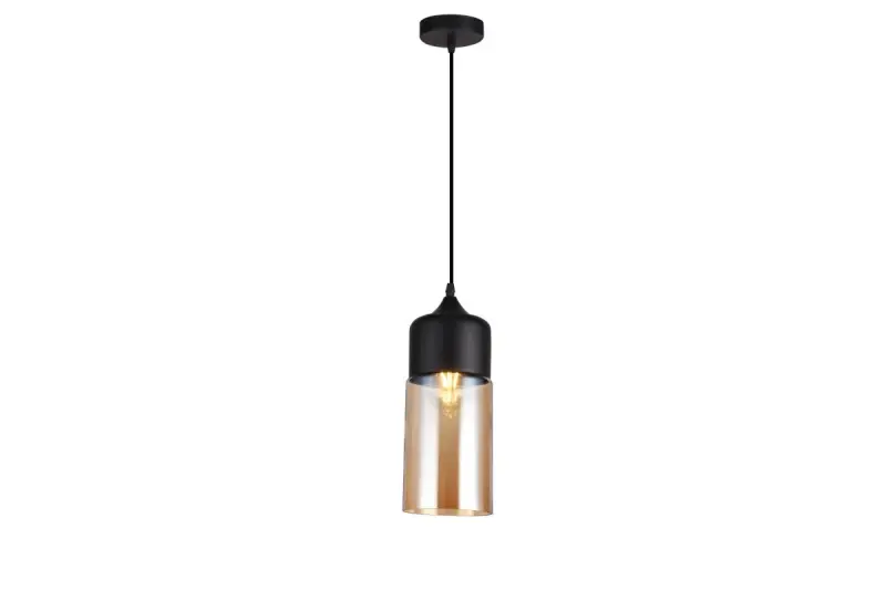 Decor Lender Lampe à suspension moderne en métal et verre largeur 130 mm 9300