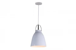 Décor Orient Lampe à suspension conique en métal Blanc 4451
