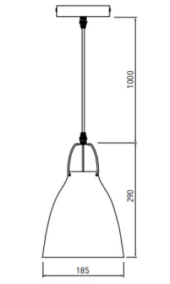 Décor Orient Lampe à suspension conique en métal Blanc 4451