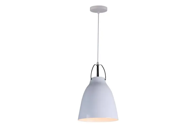 Décor Orient Lampe à suspension conique en métal Blanc 4451
