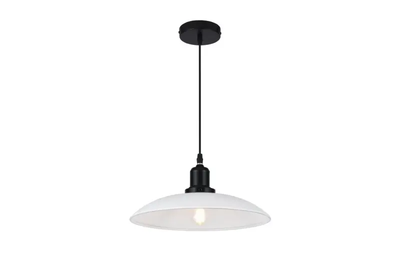 Decor Horizon Lampe à suspension industrielle Blanc mat 4499