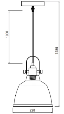 Décor Zenit Lampe à suspension beige en forme de dôme en métal avec finition métallique 4871