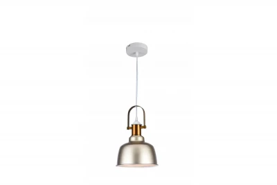 Décor Zenit Lampe à suspension beige en forme de dôme en métal avec finition métallique 4871
