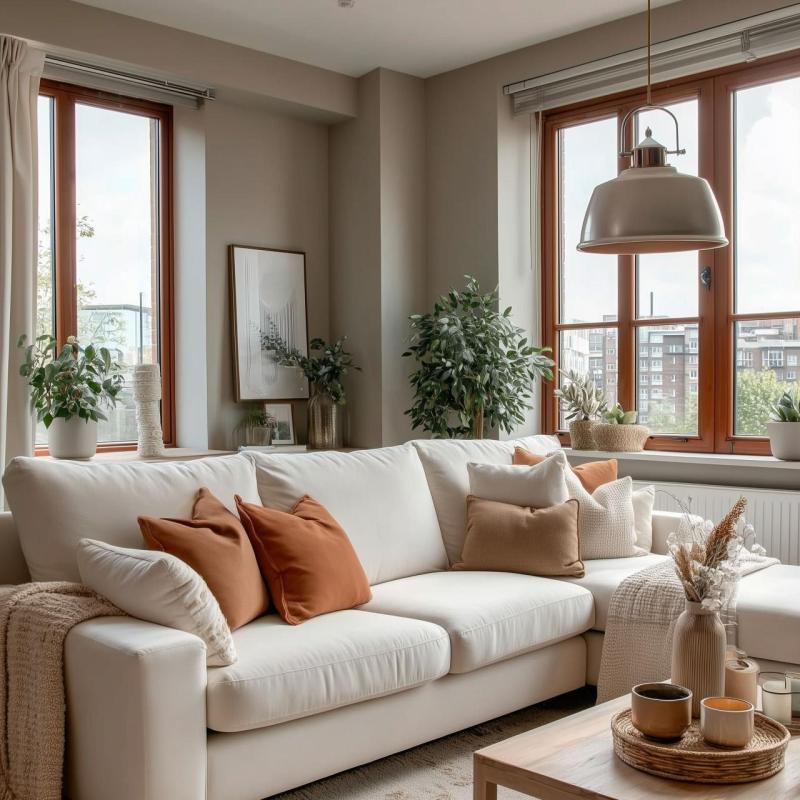 Décor Zenit Lampe à suspension beige en forme de dôme en métal avec finition métallique 4871