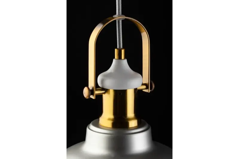 Décor Zenit Lampe à suspension en forme de dôme métal gris avec finition métallique 4895