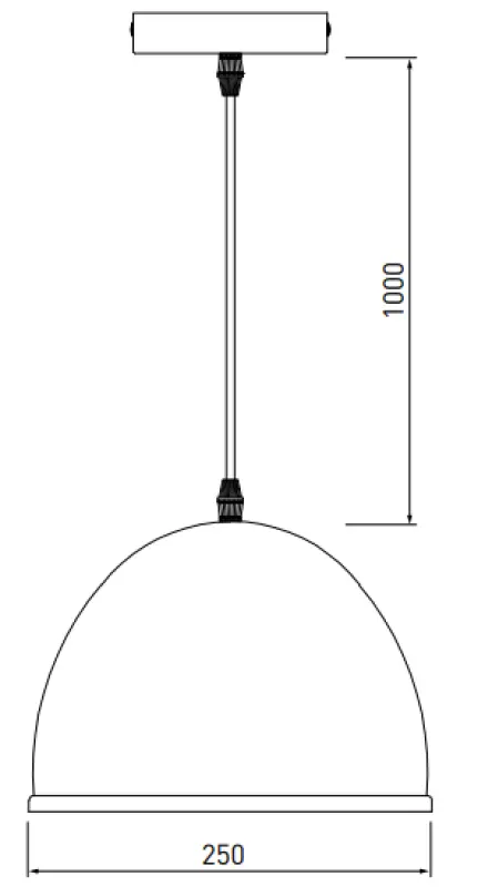 Decor Katilu Lampe à suspension en métal gris 2041
